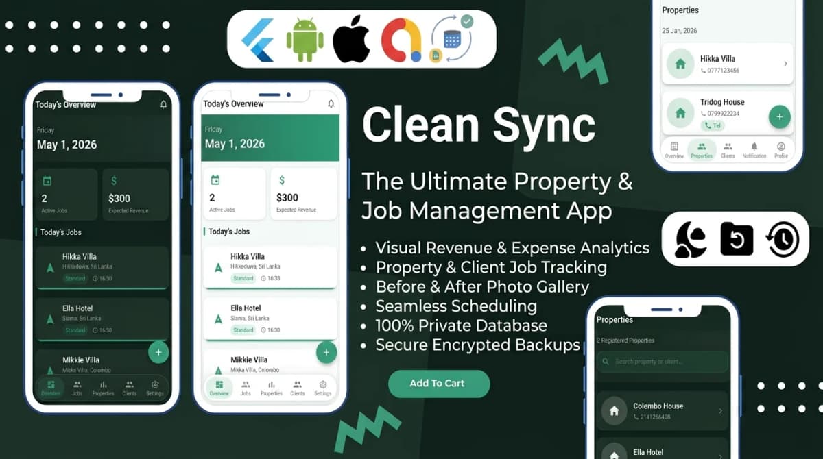 CleanSync - Offline Cleaning & Job Management Flutter App
