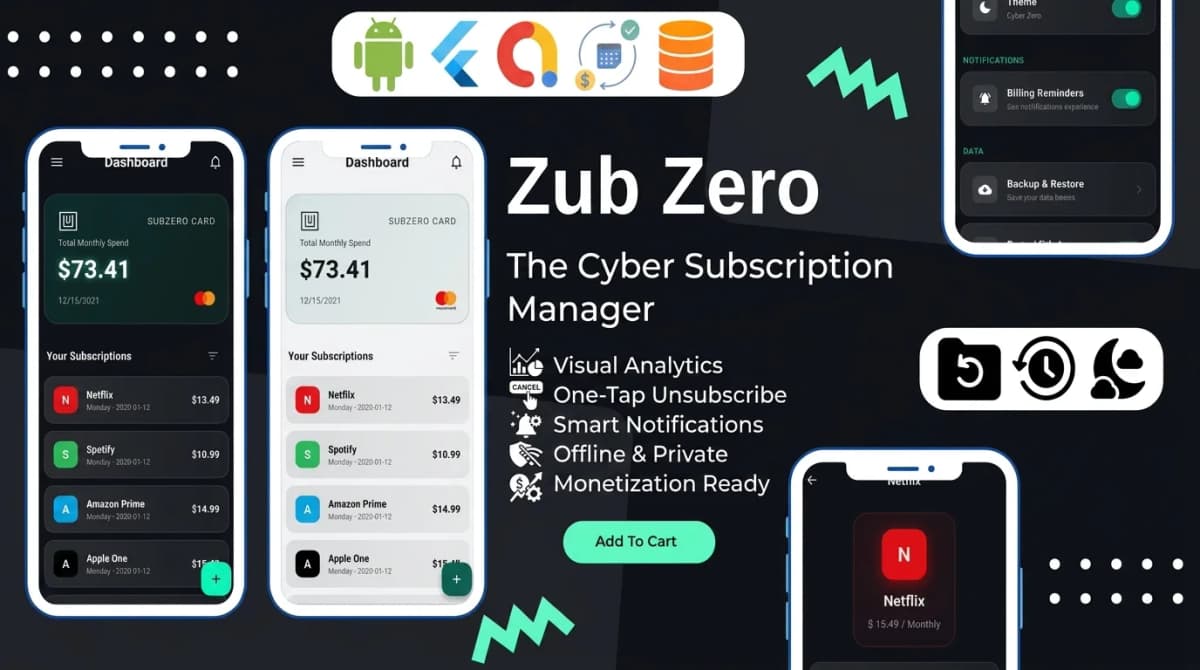 SubZero - Offline Subscription Manager & Expense Tracker