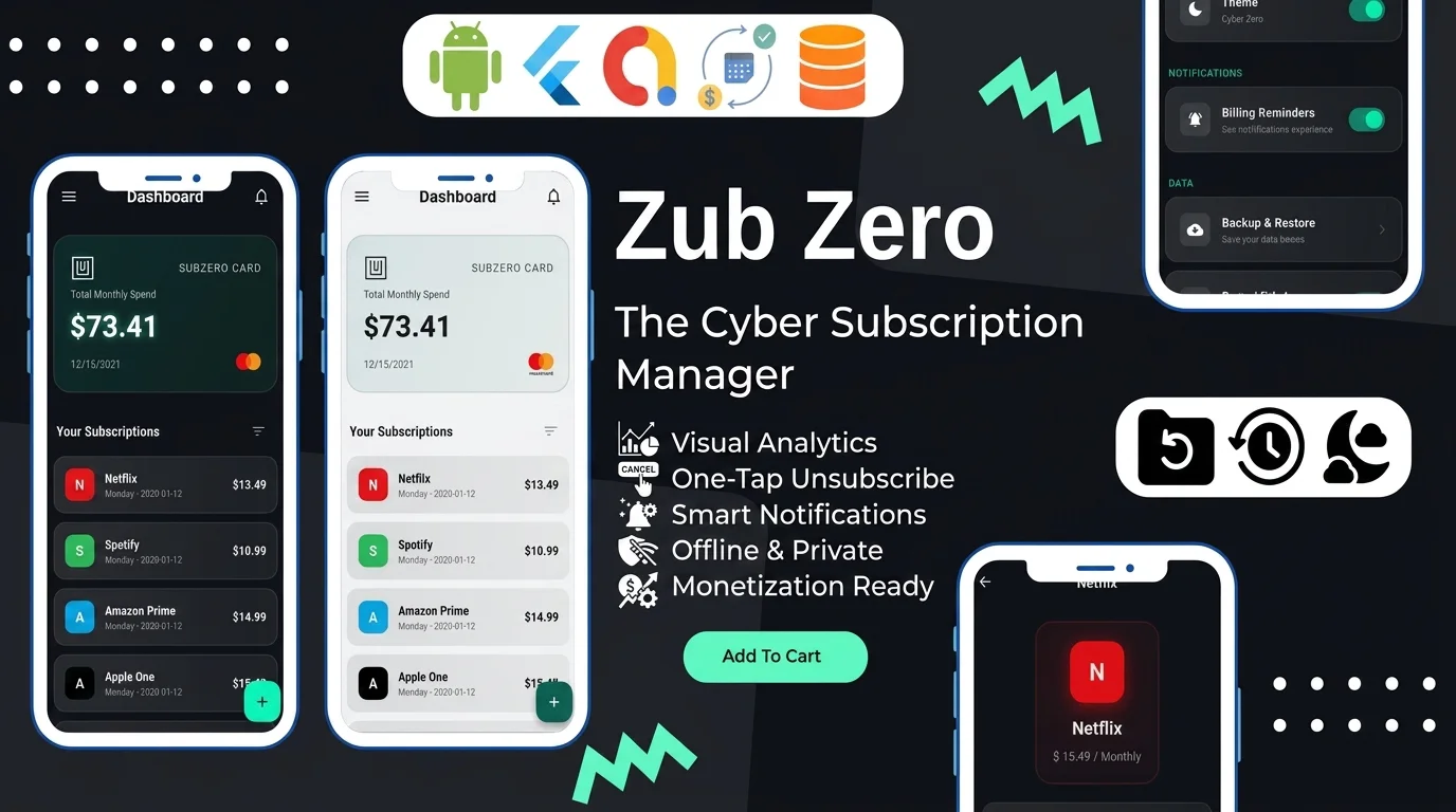 SubZero - Offline Subscription Manager & Expense Tracker
