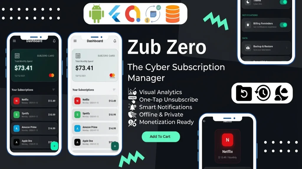 SubZero Offline Subscription Manager & Expense Tracker by Stacklyn Labs