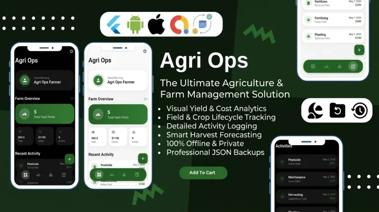 Agri Ops premium offline first Flutter app template